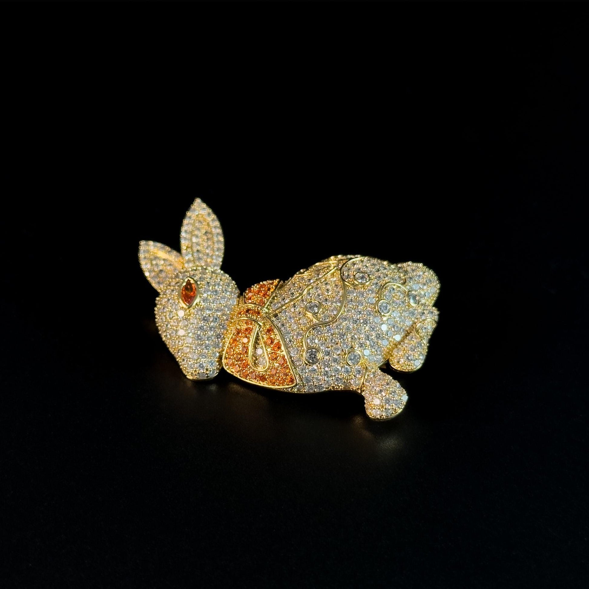 Golden Rabbit Brooch