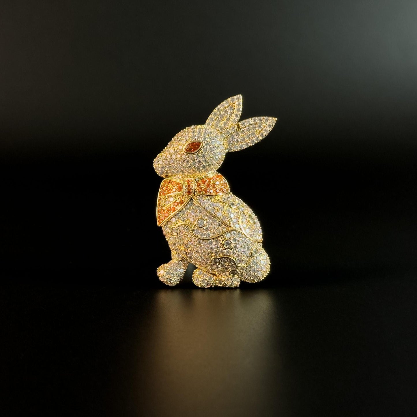Golden Rabbit Brooch