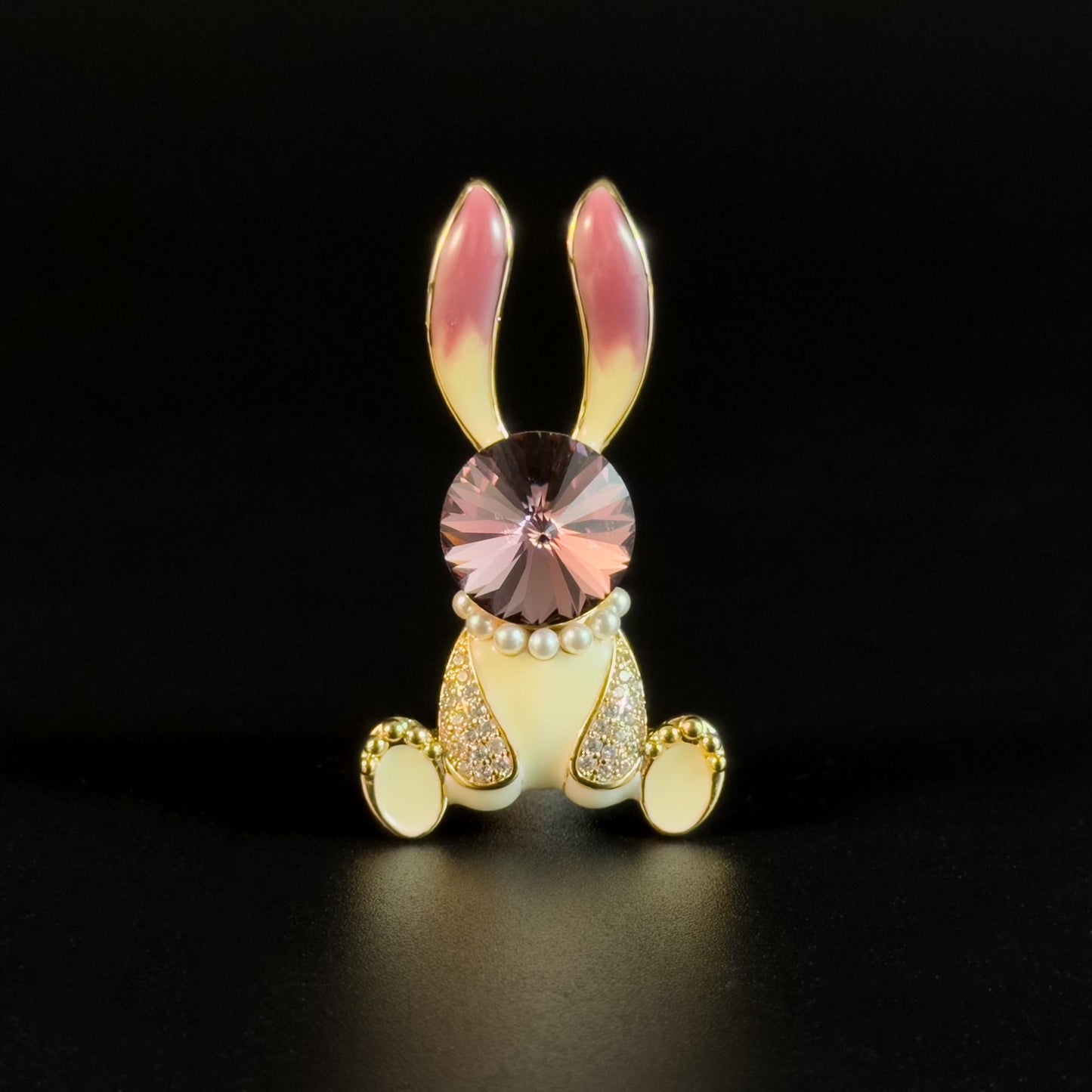 Purple Zircon Bunny Brooch