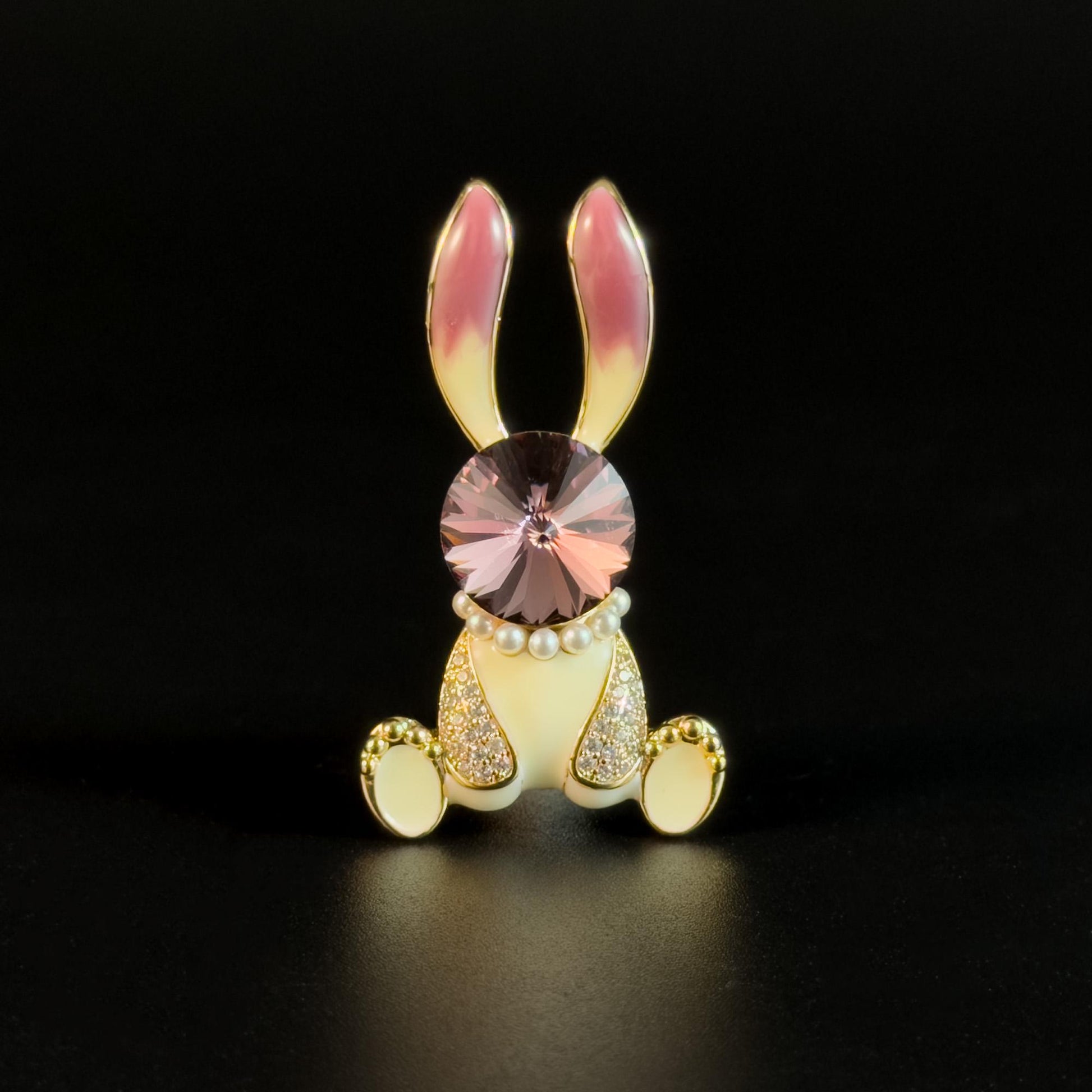 Purple Zircon Bunny Brooch