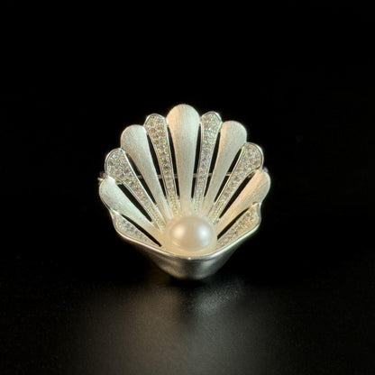Pearl and Shell Brooch