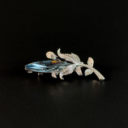 Blue Zircon Bouquet Brooch