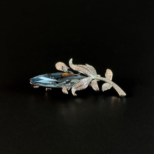 Blue Zircon Bouquet Brooch