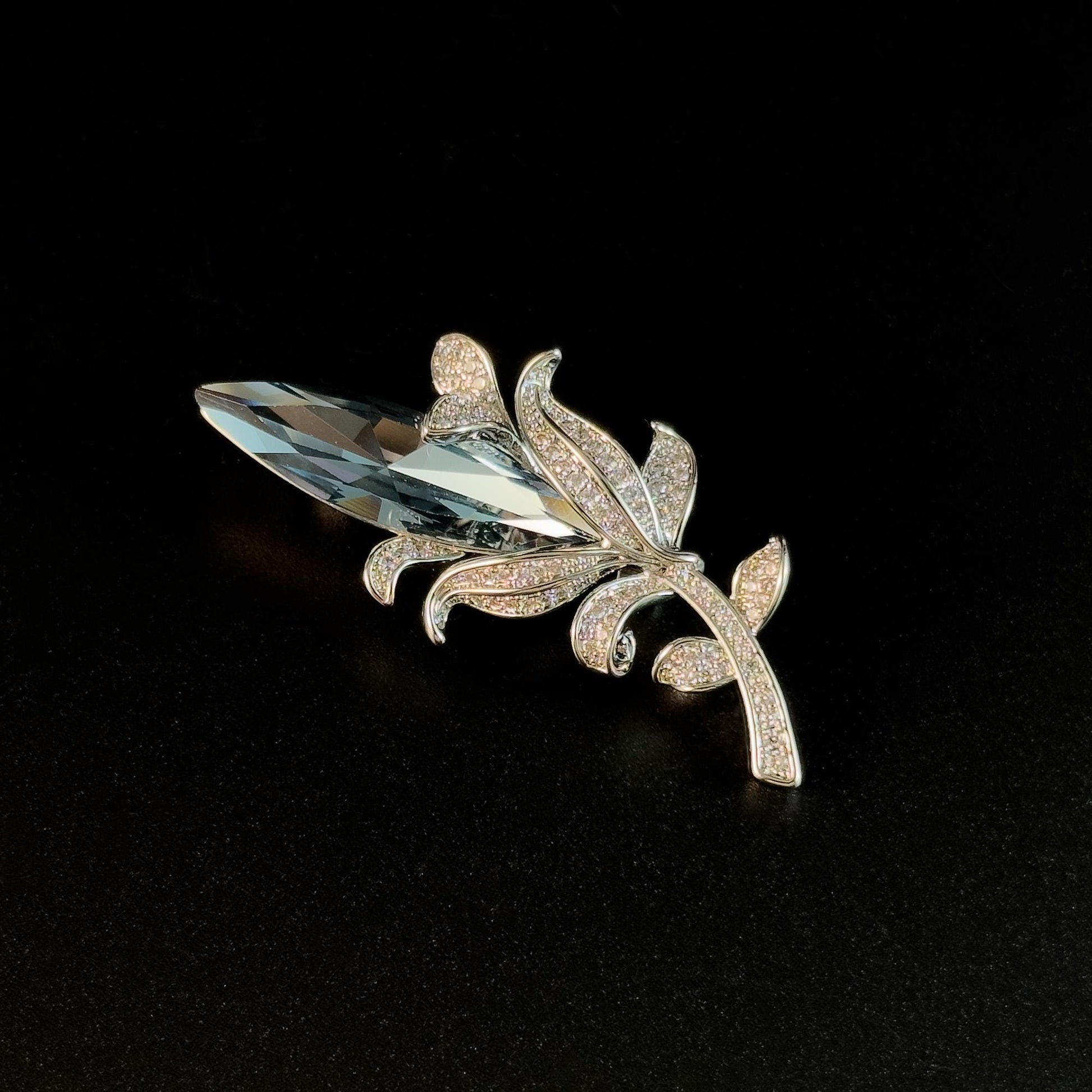 Blue Zircon Bouquet Brooch