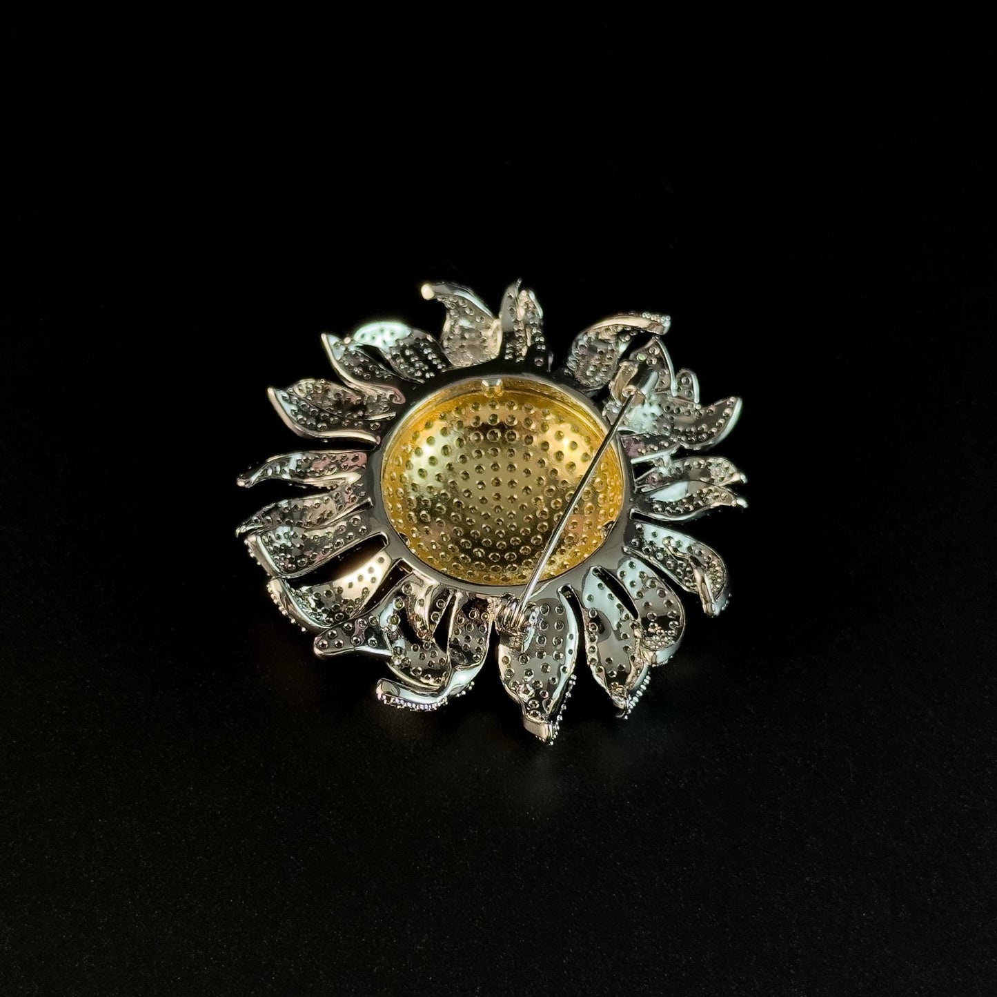 Sunflower-Shaped Brooch