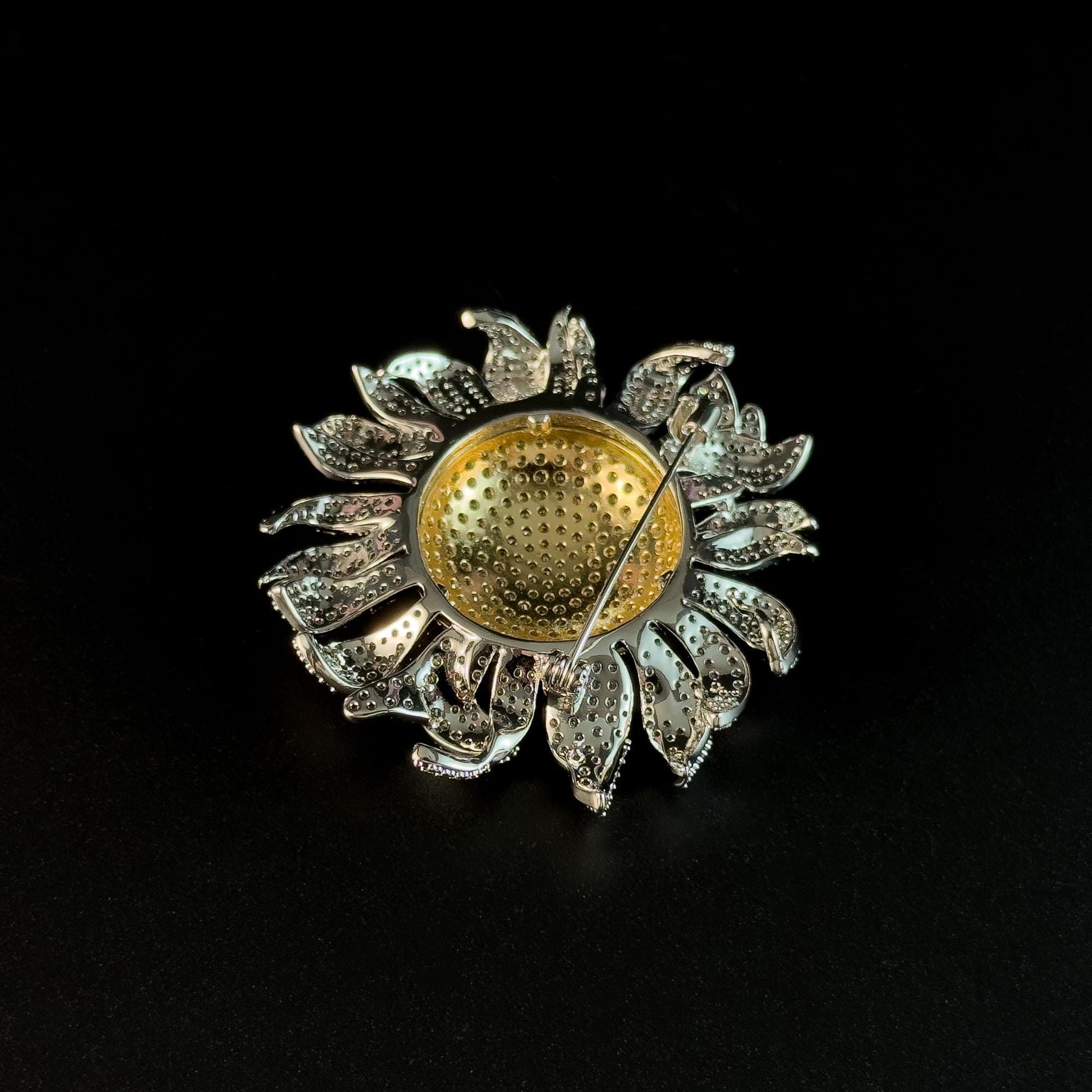 Sunflower-Shaped Brooch