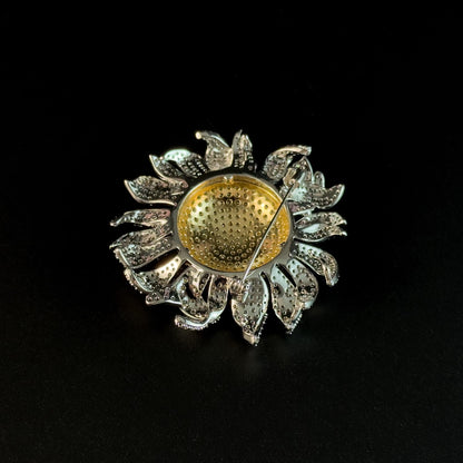 Sunflower-Shaped Brooch