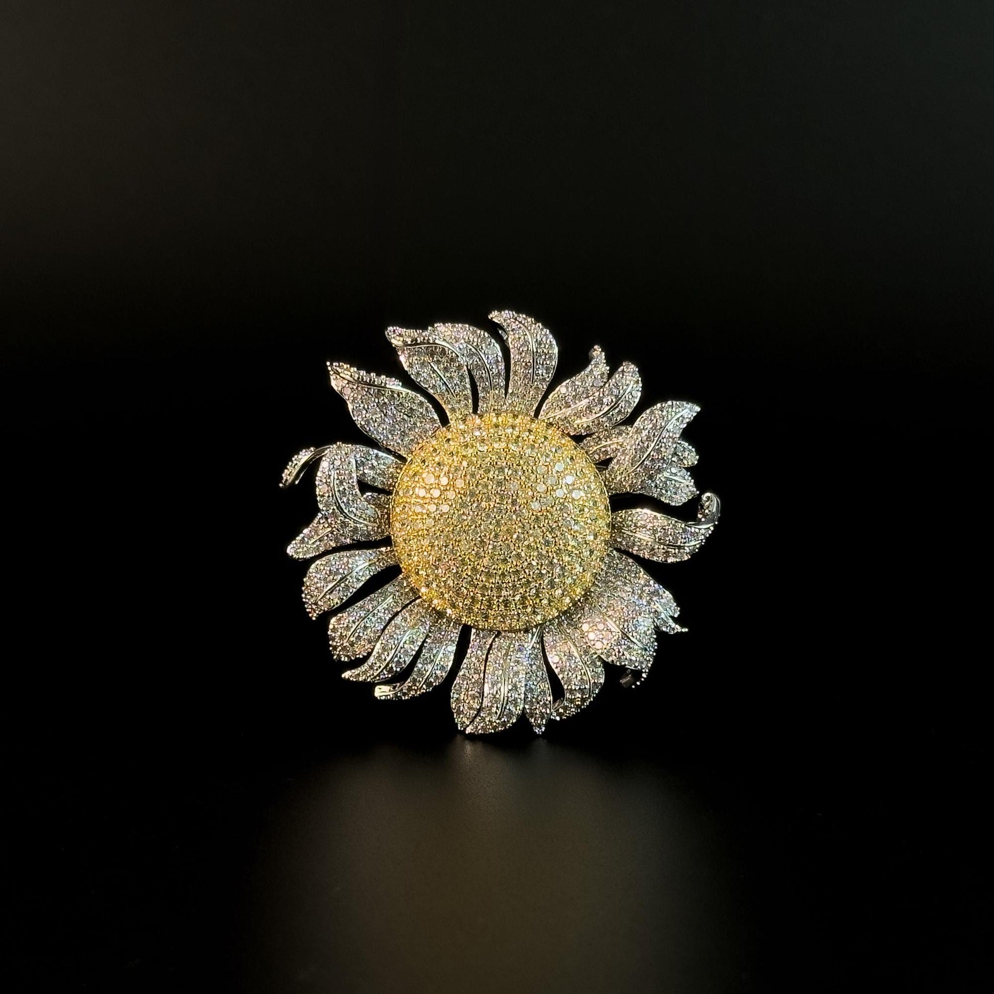 Sunflower-Shaped Brooch