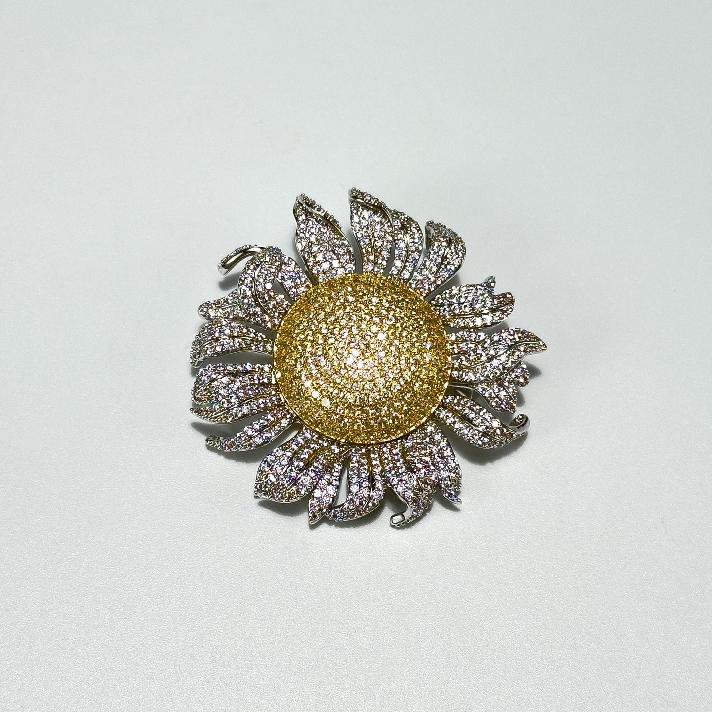 Sunflower-Shaped Brooch