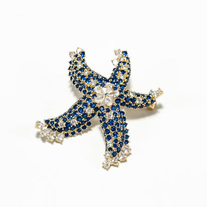 Blue Starfish Brooch