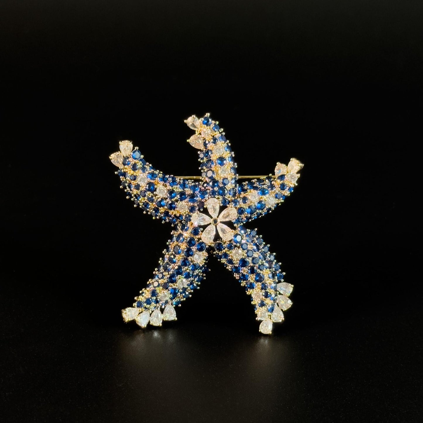 Blue Starfish Brooch
