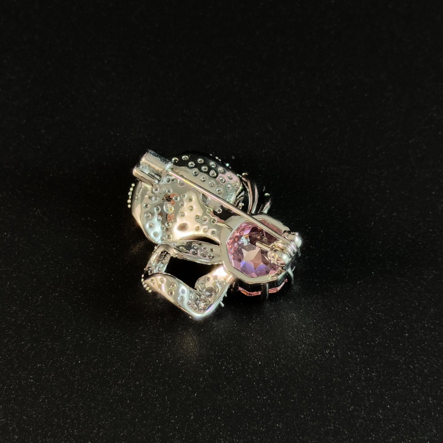 Pink Zircon Flower Brooch