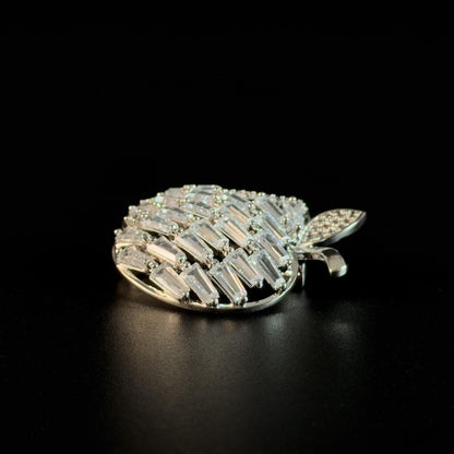 Luxury Full Diamond Apple Brooch