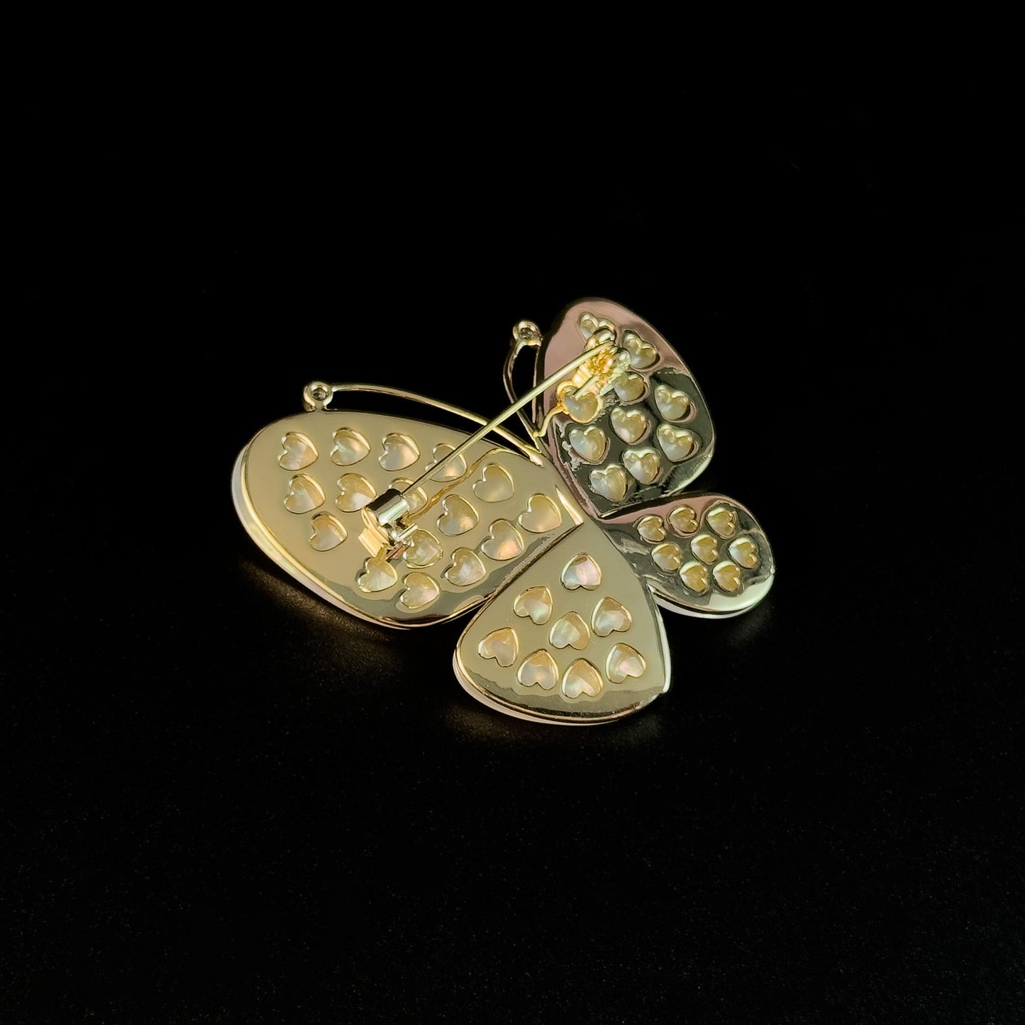 White Seashell Butterfly Brooch