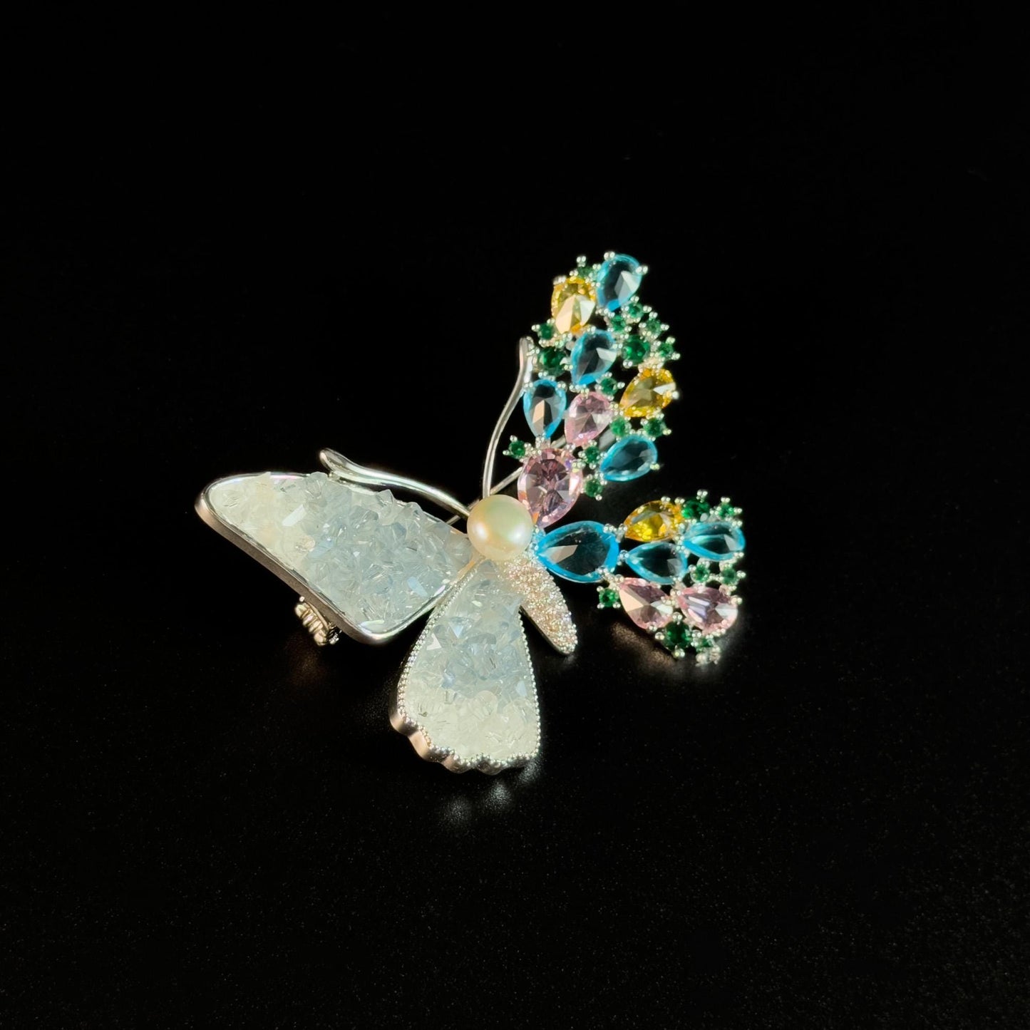 Colorful Crystal Butterfly Brooches