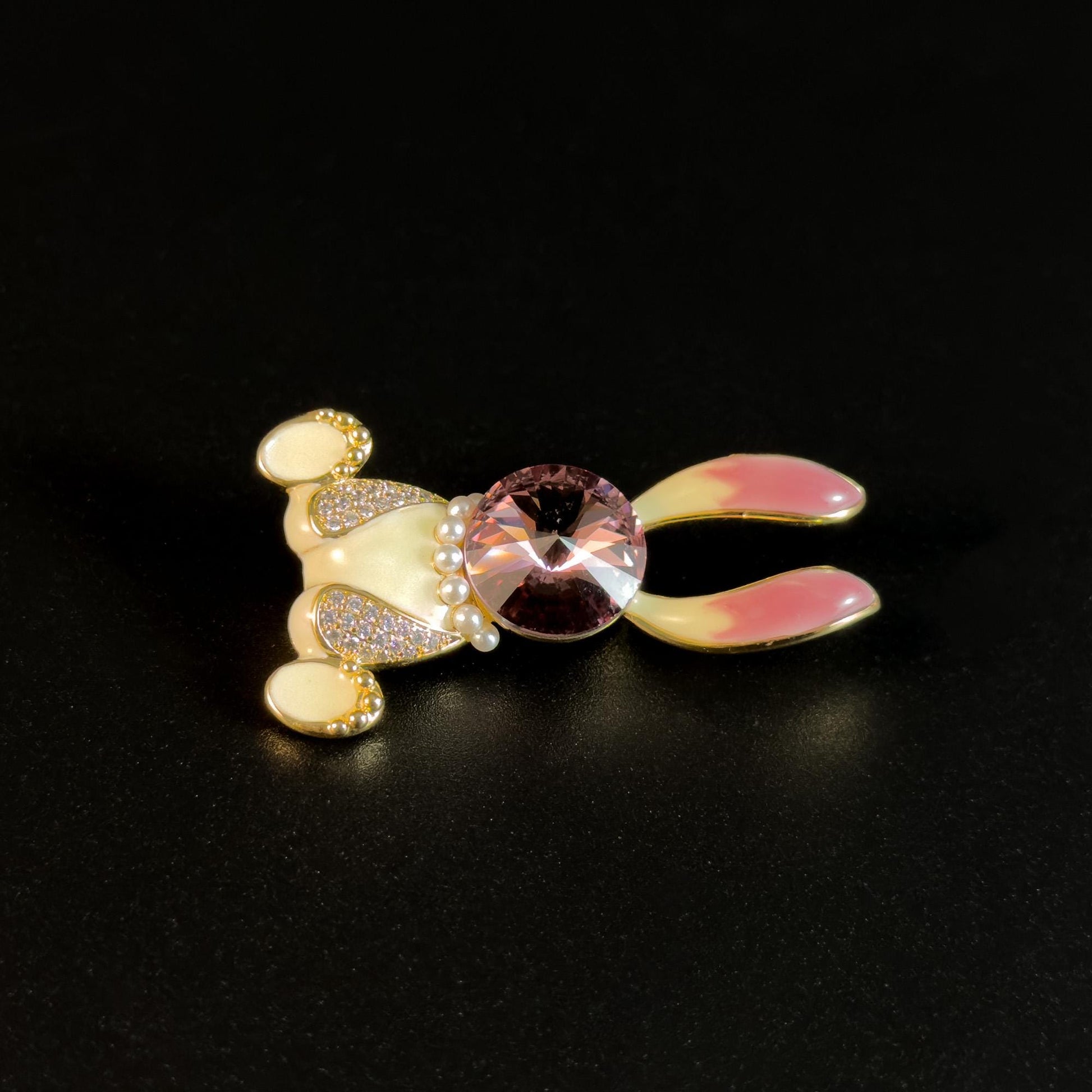 Purple Zircon Bunny Brooch