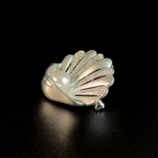 Pearl and Shell Brooch
