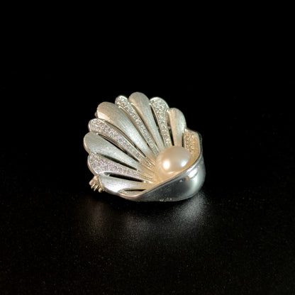 Pearl and Shell Brooch