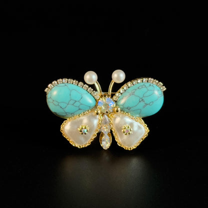 Turquoise Butterfly Brooch