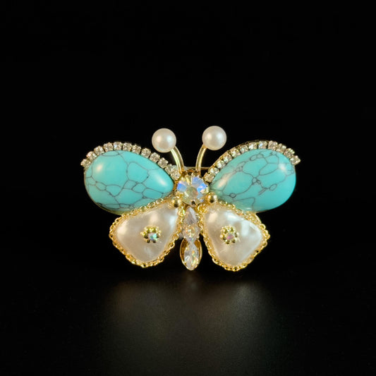 Turquoise Butterfly Brooch