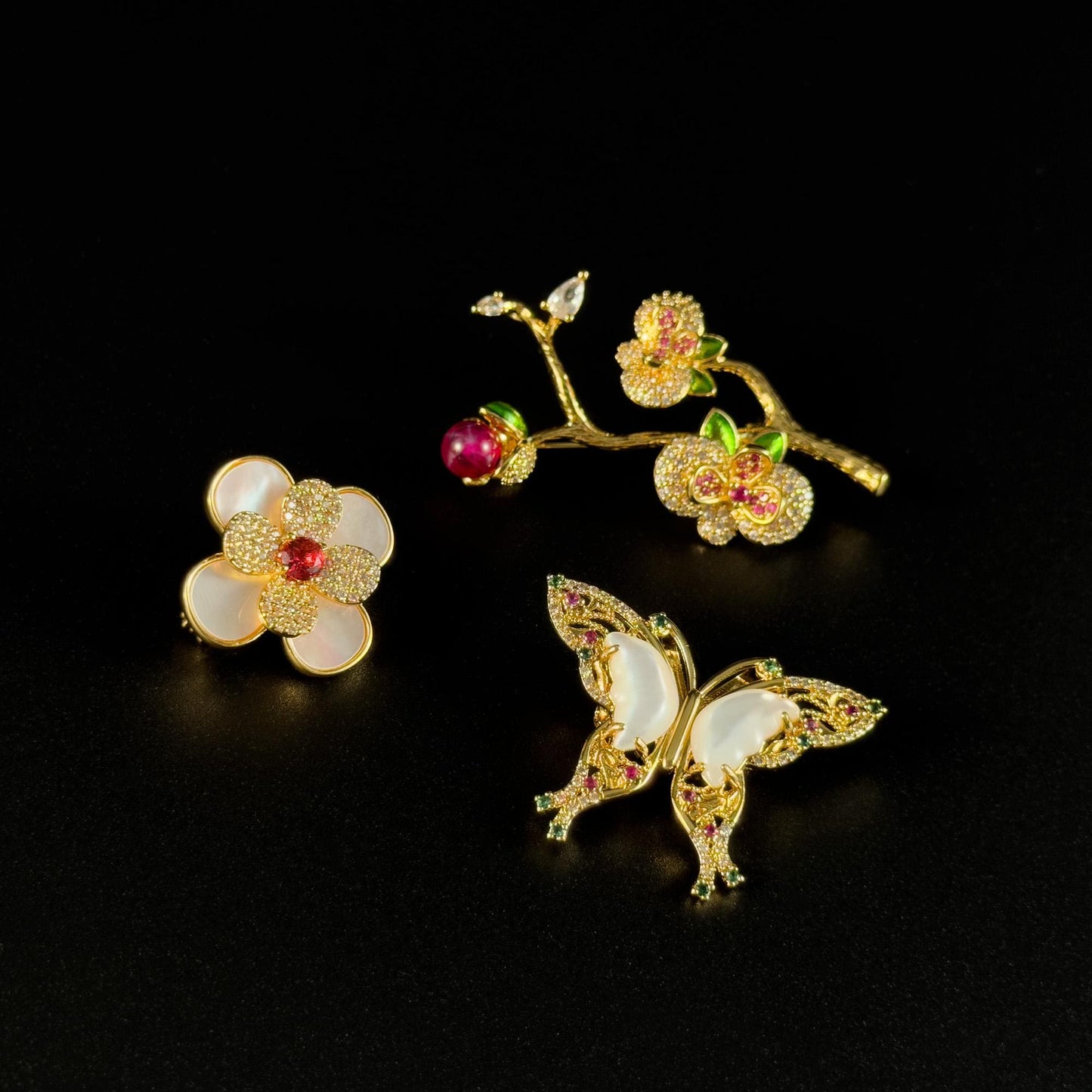 Small Gold Brooches