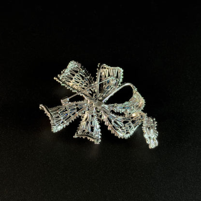 Blue Multi-Strand Bow Brooch