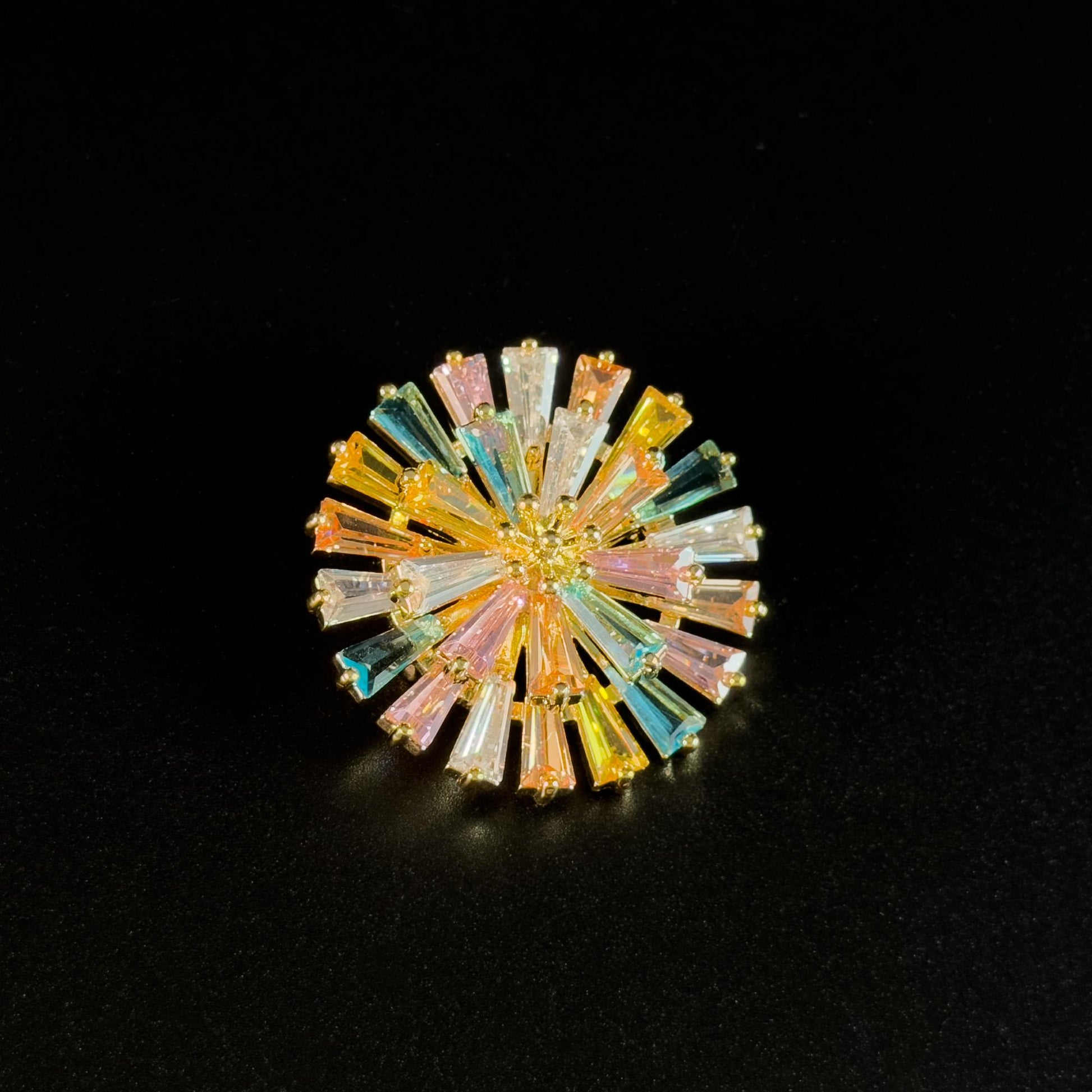 Luxury Colored Zircon Sunflower Brooch