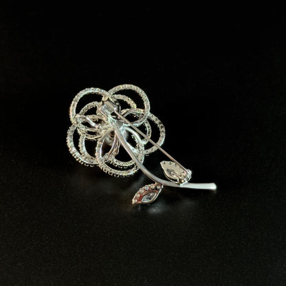 Pearl Camellia Tree Brooch