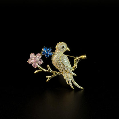 French-style plum blossom branch with a small bird