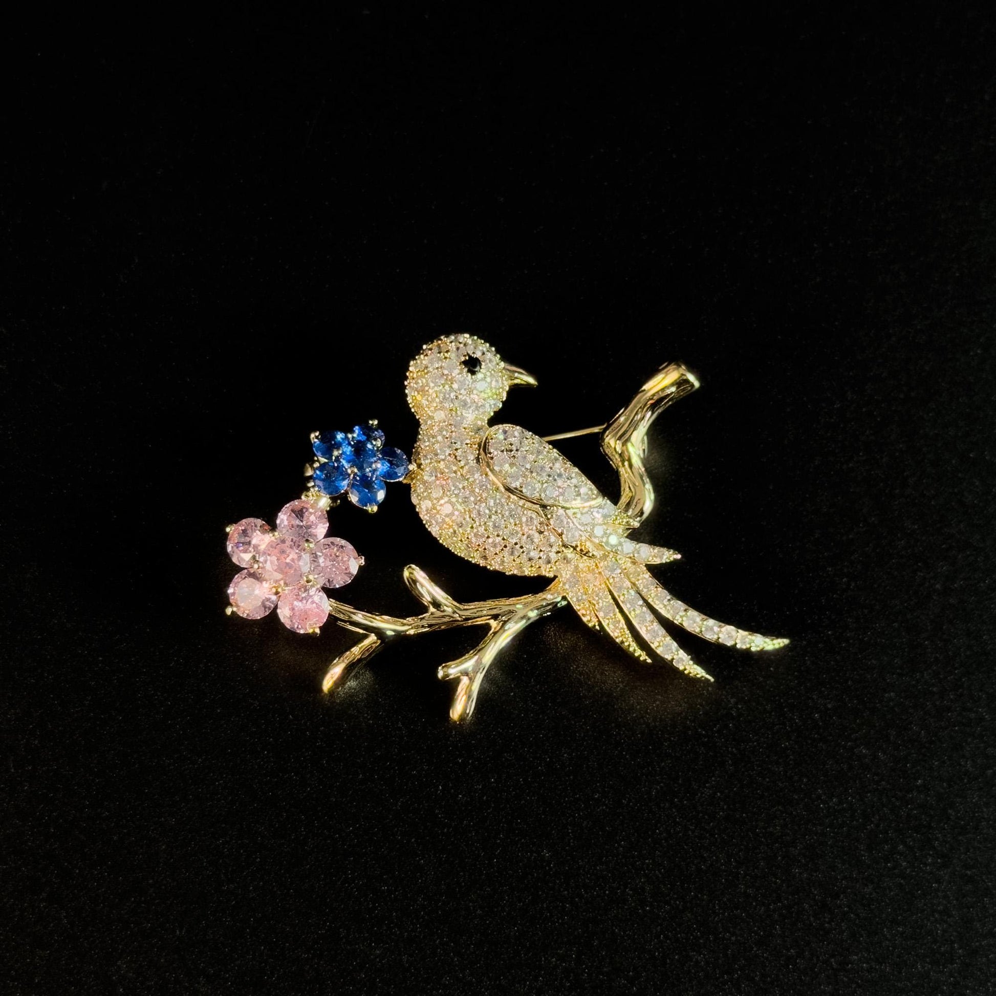French-style plum blossom branch with a small bird