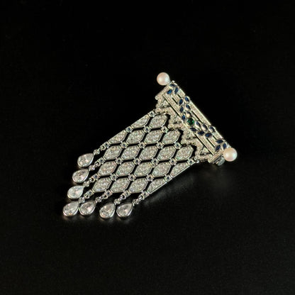 Vintage Pearl Curtain Brooch
