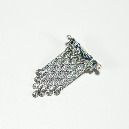 Vintage Pearl Curtain Brooch