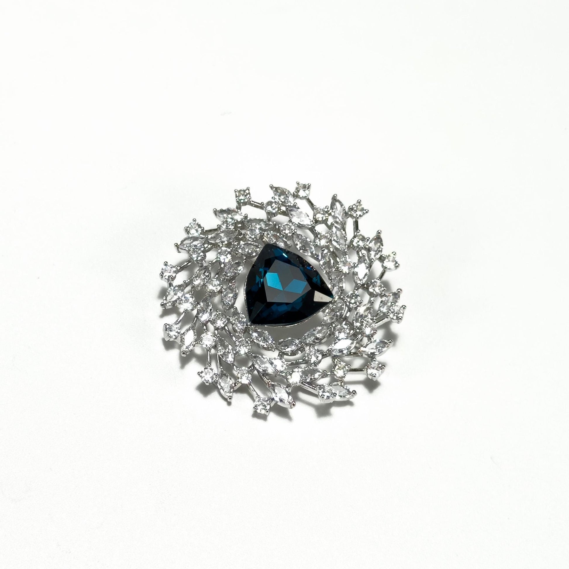 Blue Zircon Firework Brooch