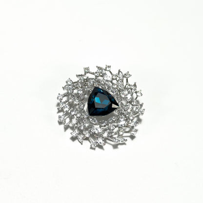 Blue Zircon Firework Brooch