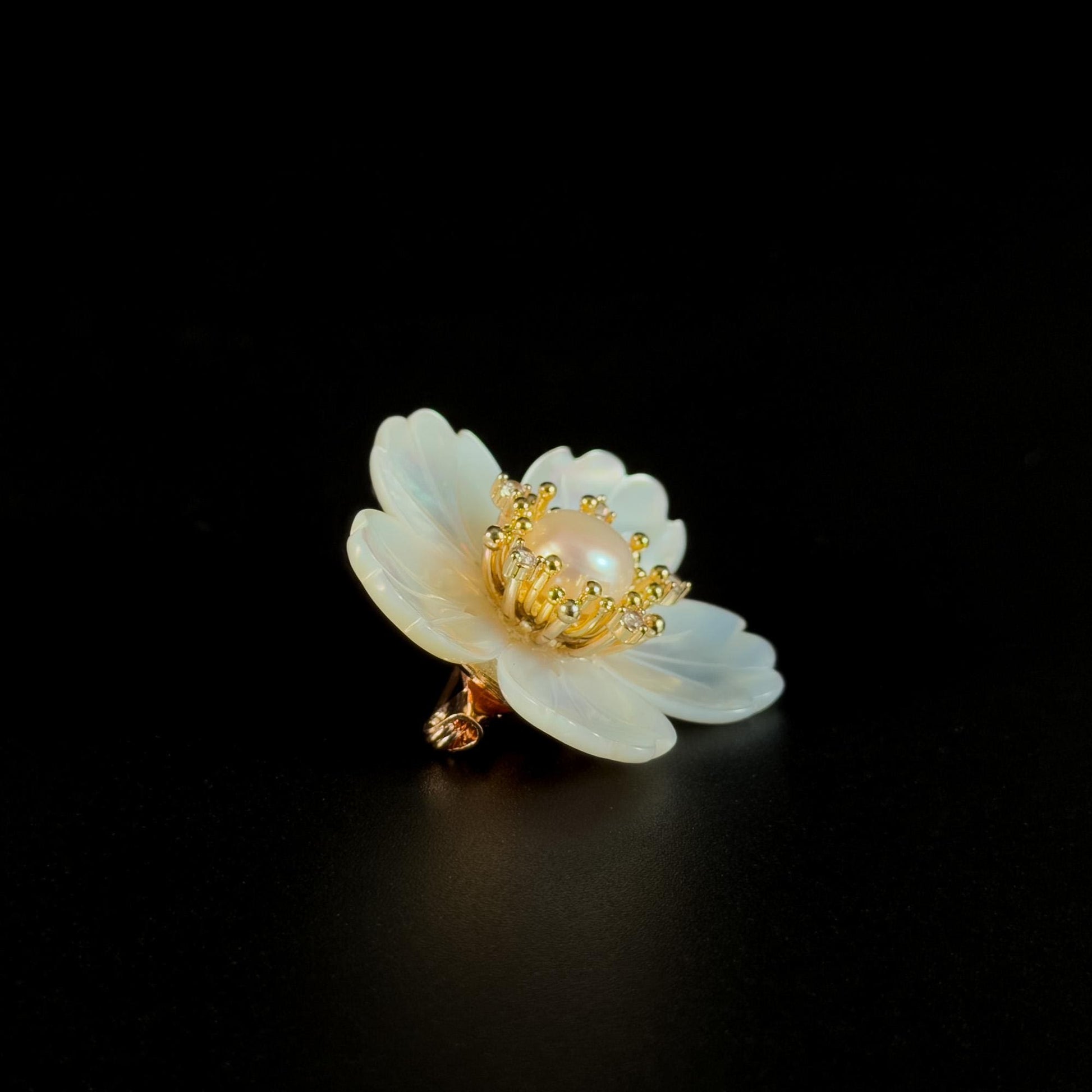 Pearl Cherry Blossom Brooch