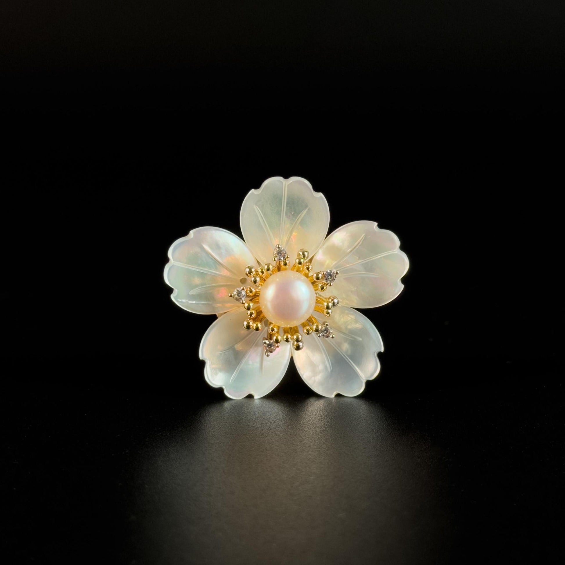 Pearl Cherry Blossom Brooch