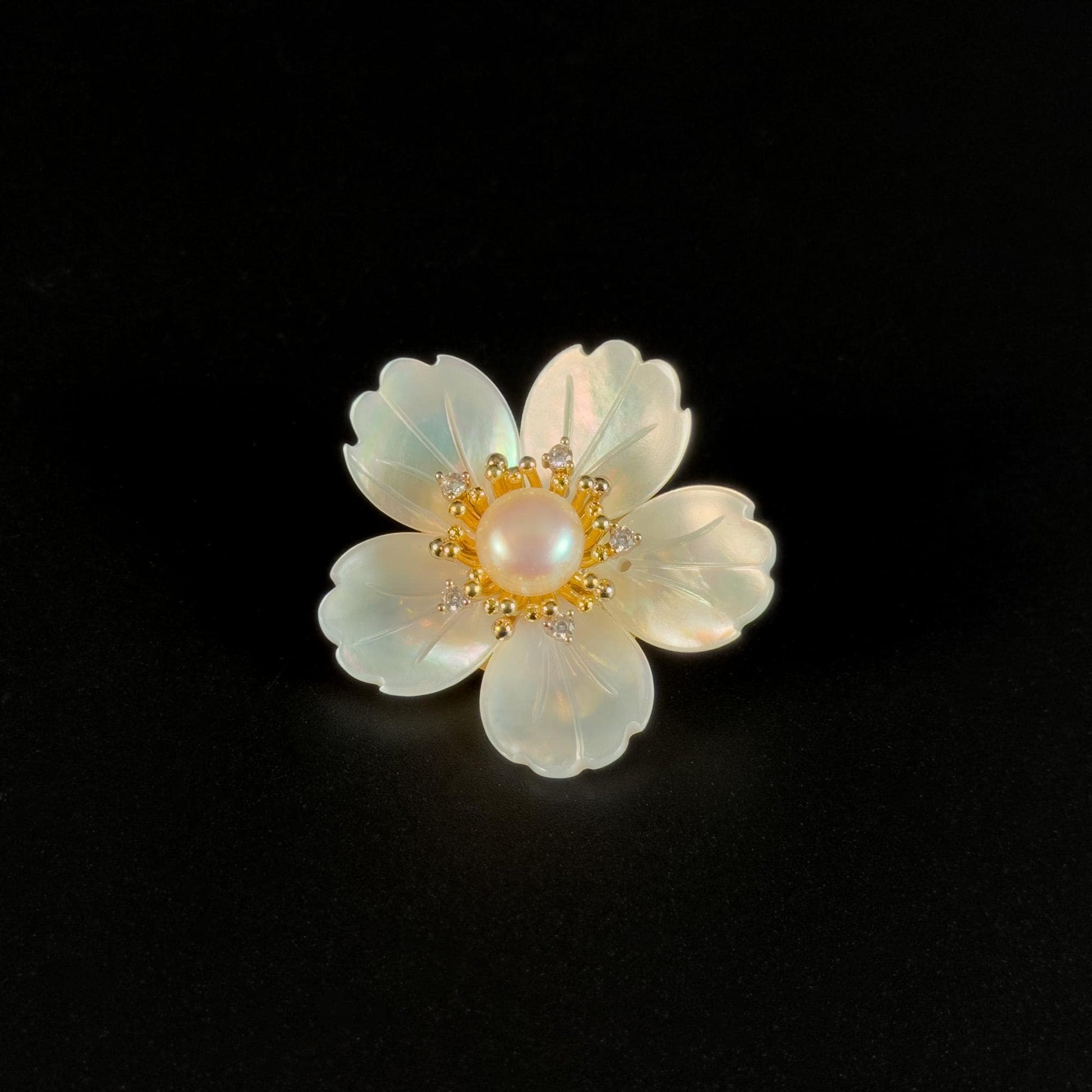 Pearl Cherry Blossom Brooch