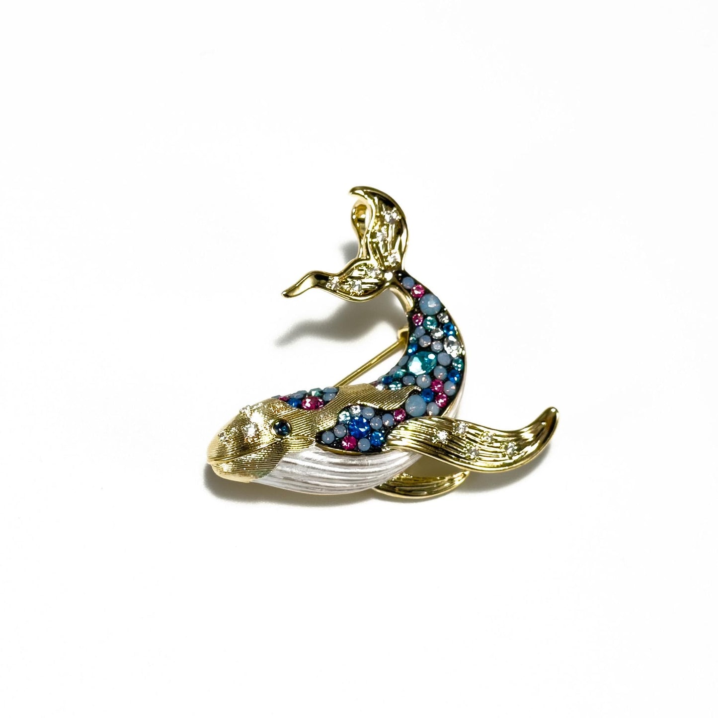 Colorful Whale Brooch