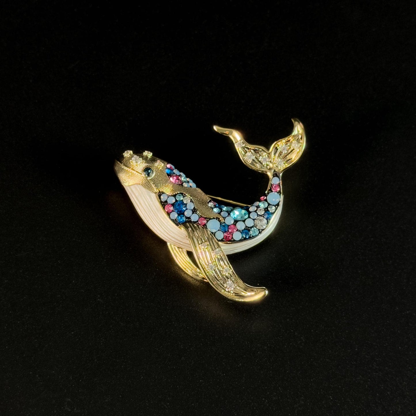Colorful Whale Brooch