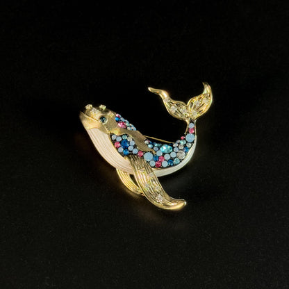 Colorful Whale Brooch