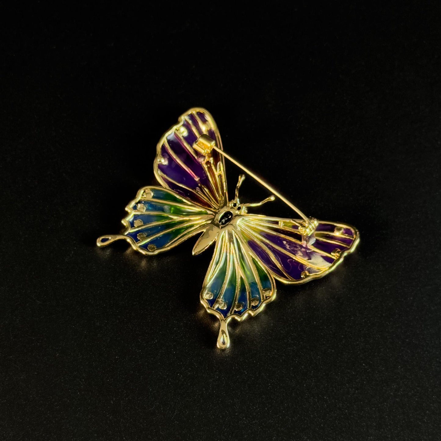 Colorful Gradient Enamel Butterfly Brooch