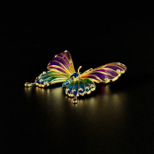 Colorful Gradient Enamel Butterfly Brooch