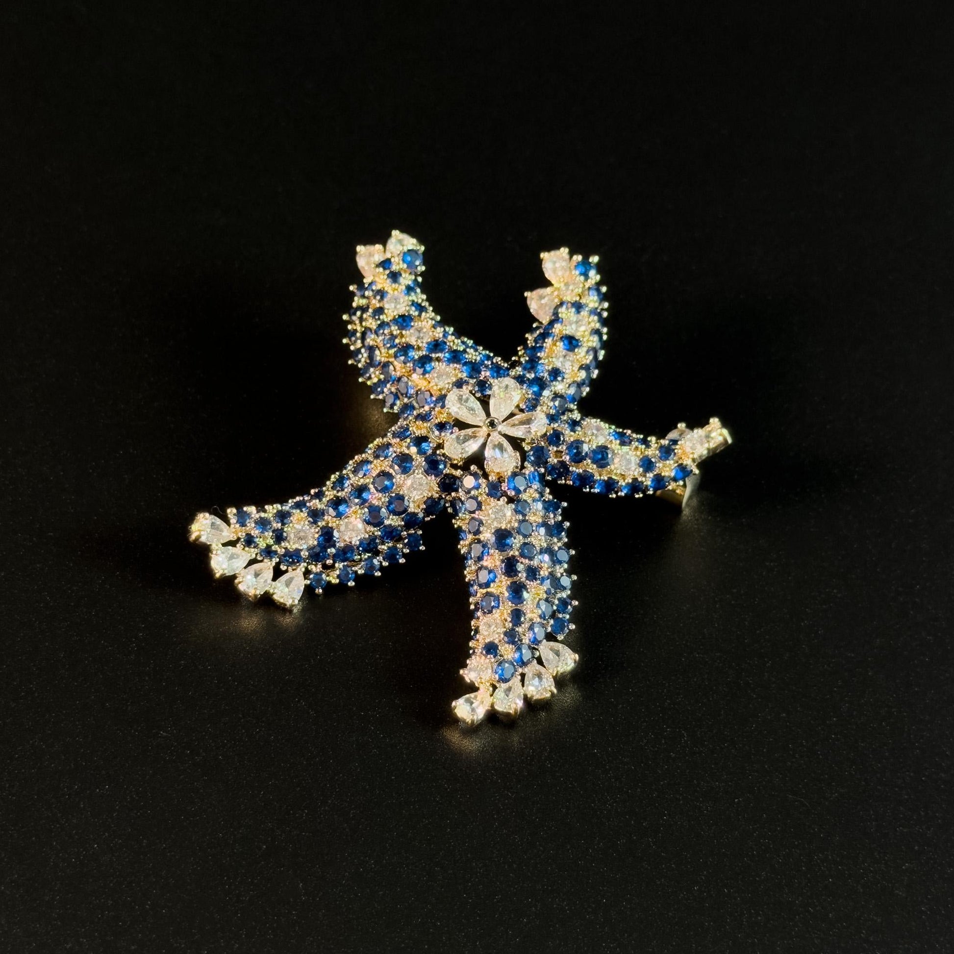Blue Starfish Brooch