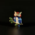 Blue Owl Brooch
