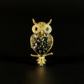 Gold Owl Brooch