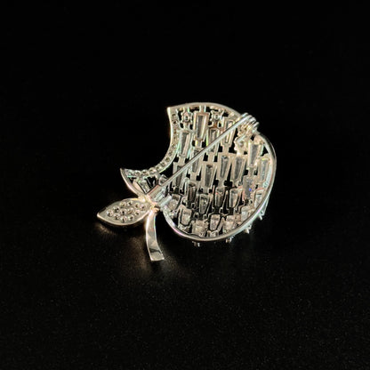 Luxury Full Diamond Apple Brooch