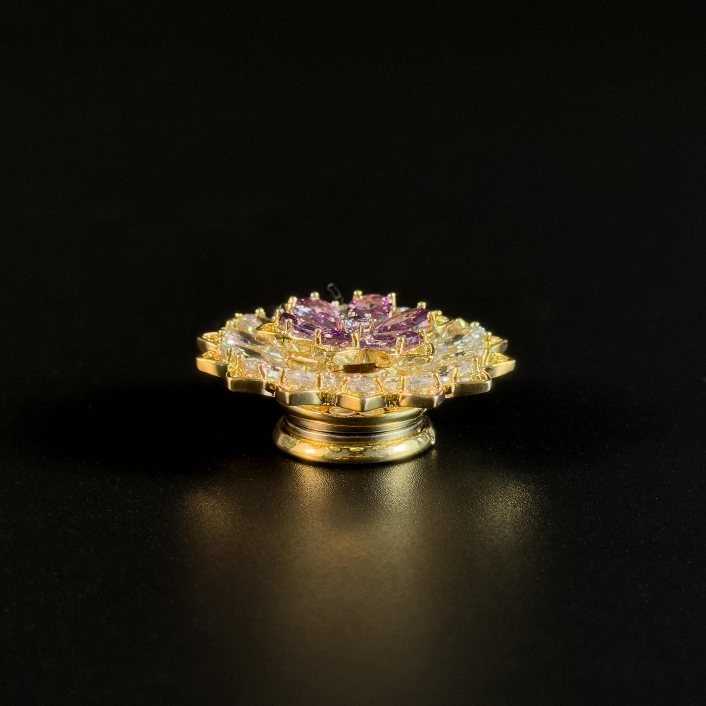 Purple Floral Magnetic Cufflinks