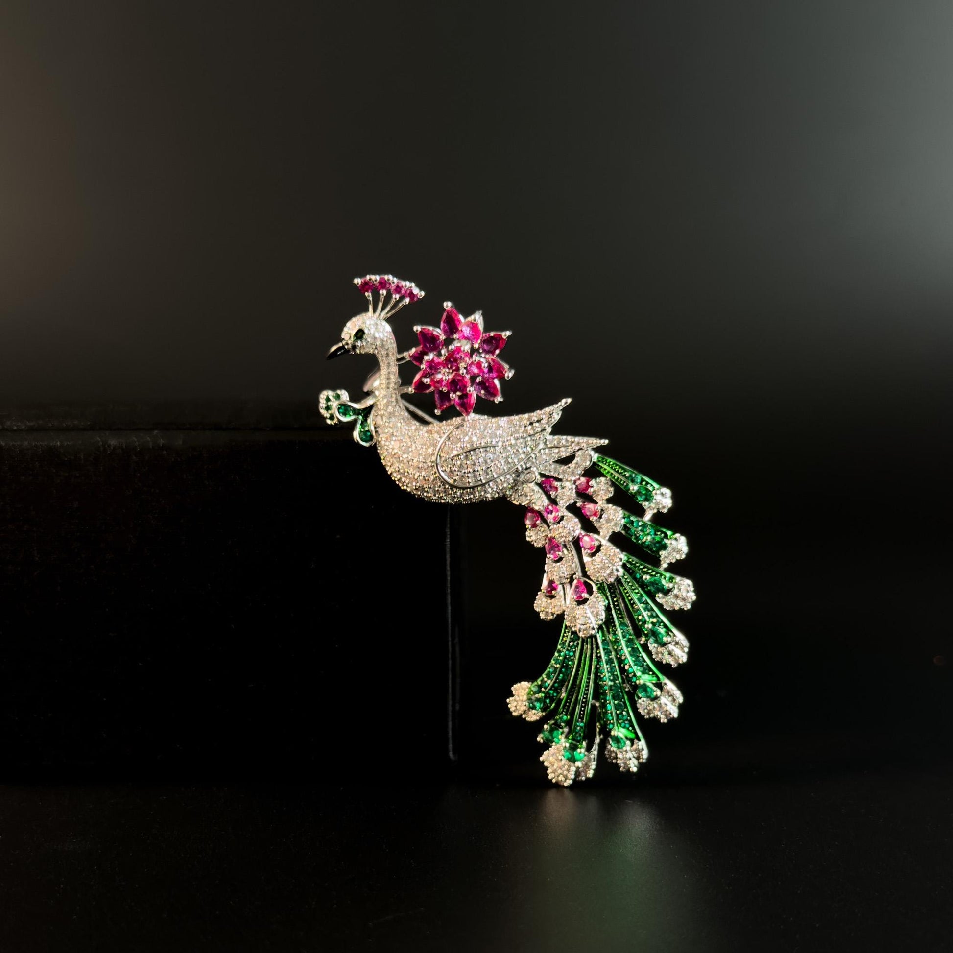 Elegant Peacock Brooch