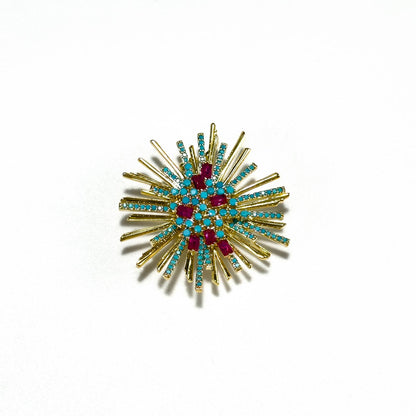 Blue Firework Magnetic Cufflinks