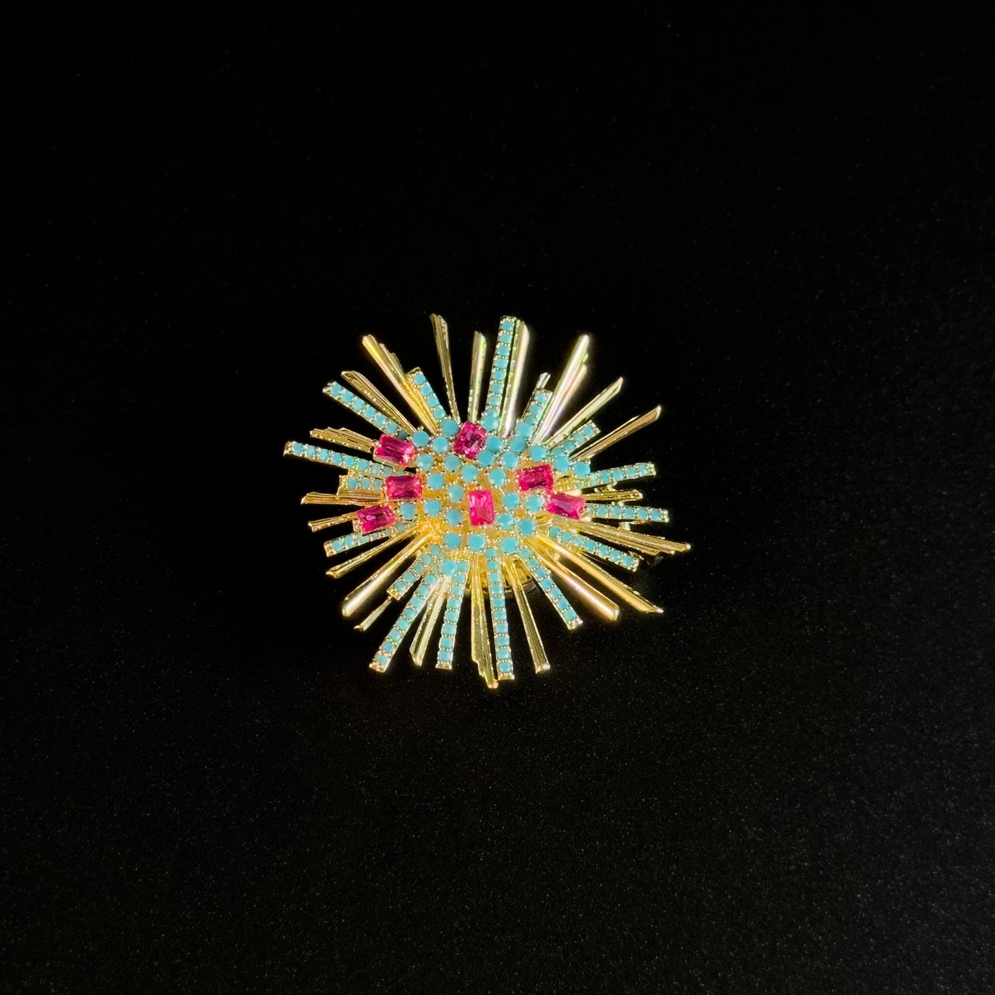 Blue Firework Magnetic Cufflinks
